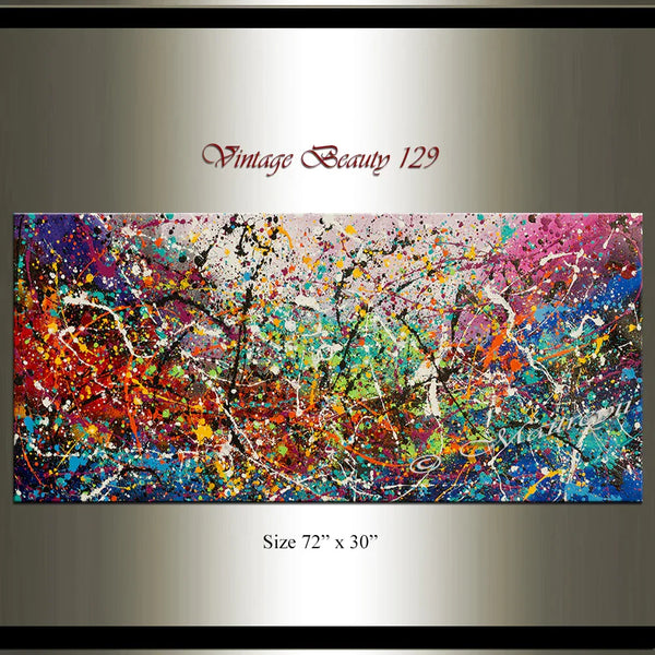 Acrylic Wall art Jackson Pollock style 72 - LargeModernArt