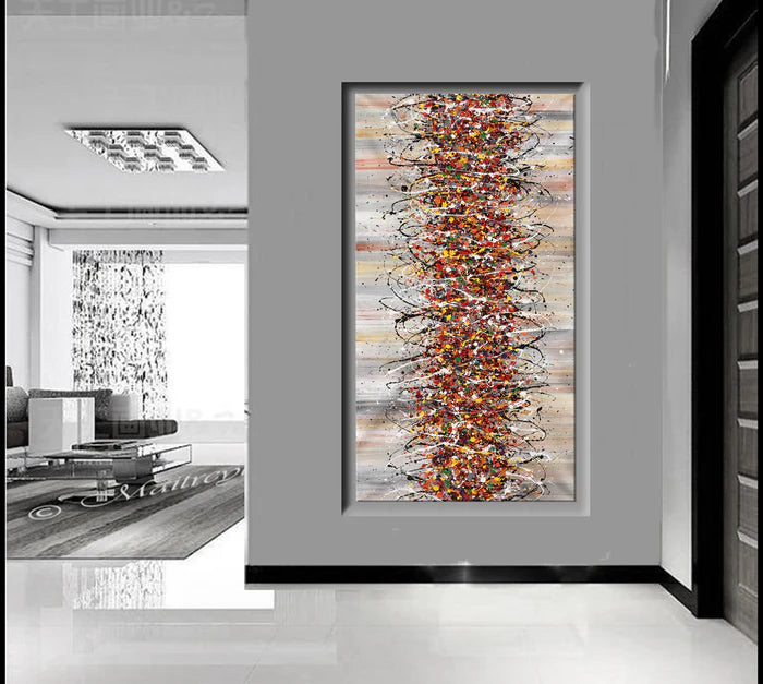 Large Modern Art – Jackson Pollock Style Wall Art - Beauty of bridge 24