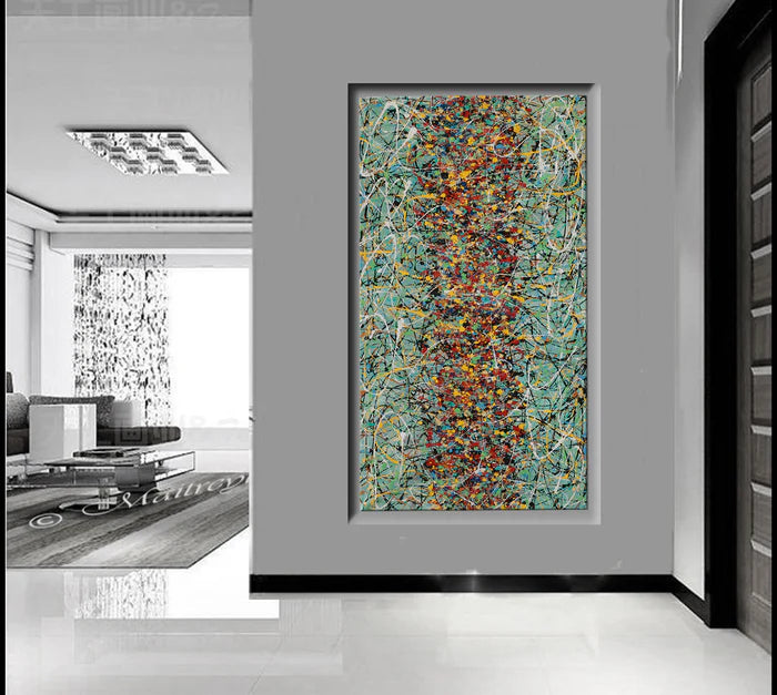 Large Modern Art – Jackson Pollock Style Wall Art - Beauty of bridge 23
