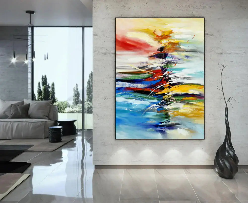 Large Modern Art Oil Painting on Canvas Modern Wall Art - Amazing Abstract 13