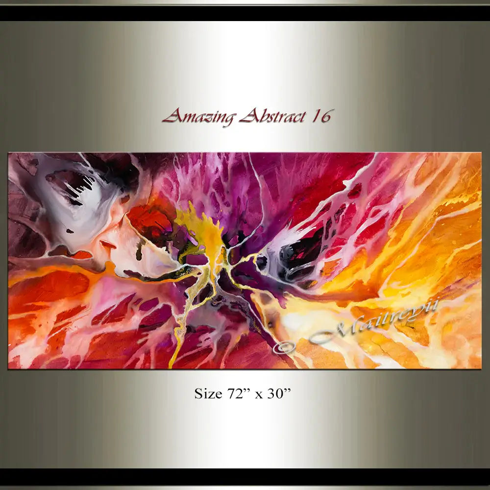 Abstract Modern Wall Art | Handmade Painting - Amazing Abstract 16 with vibrant colors and expressive brushstrokes.