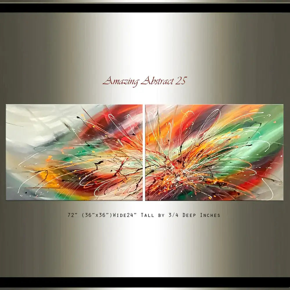 Contemporary Abstract Art - Amazing Abstract 25, bold colors and layered texture, perfect for modern wall décor.
