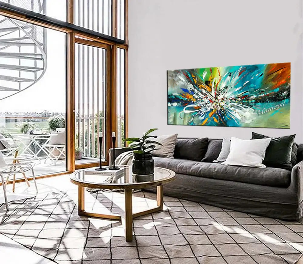 Abstract Modern Art Oil Painting Amazing Abstract Gold Flow Painting - Amazing Abstract 9