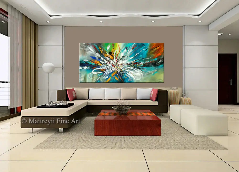 Abstract Modern Art Oil Painting Amazing Abstract Gold Flow Painting - Amazing Abstract 9