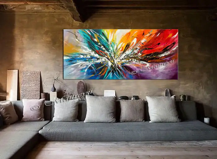 Large Modern Art Oil Painting on Canvas - Modern Wall Art Amazing Abstract 10