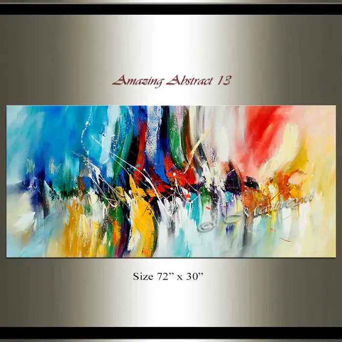 Large Modern Art Oil Painting on Canvas Modern Wall Art - Amazing Abstract 13