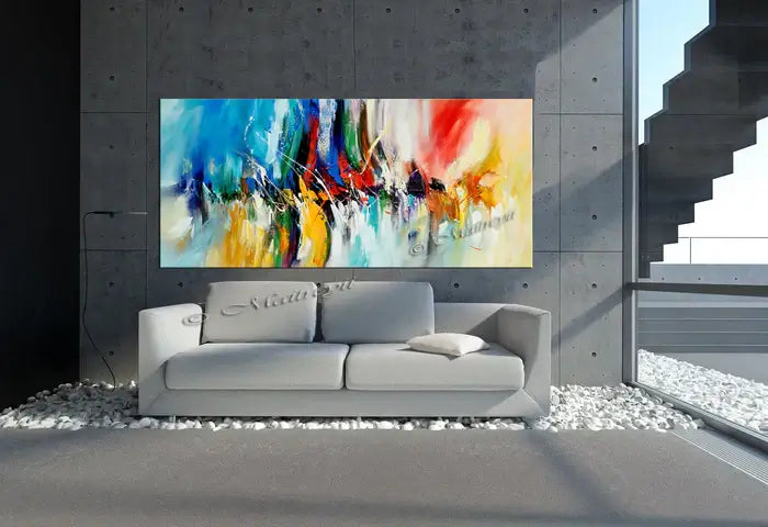 Large Modern Art Oil Painting on Canvas Modern Wall Art - Amazing Abstract 13