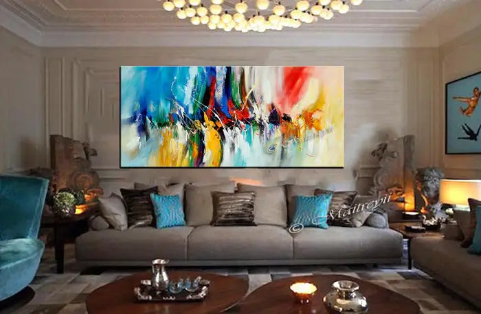 Large Modern Art Oil Painting on Canvas Modern Wall Art - Amazing Abstract 13