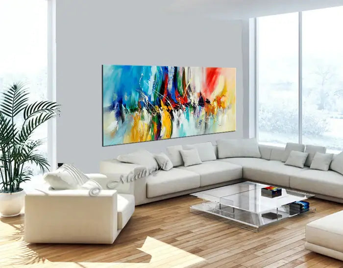 Large Modern Art Oil Painting on Canvas Modern Wall Art - Amazing Abstract 13