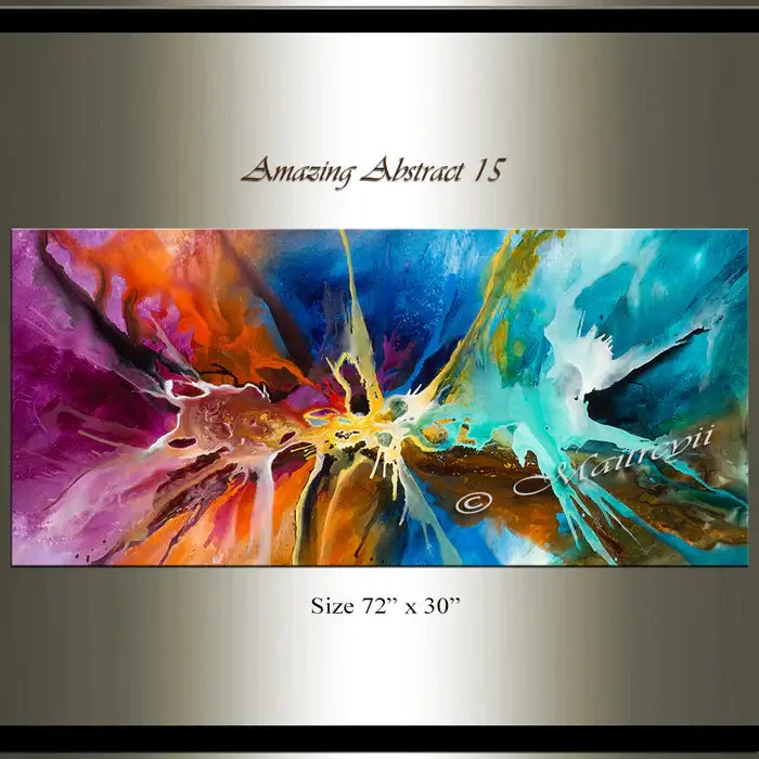Large Modern Art Oil Painting on Canvas Modern Wall Art - Amazing Abstract 15