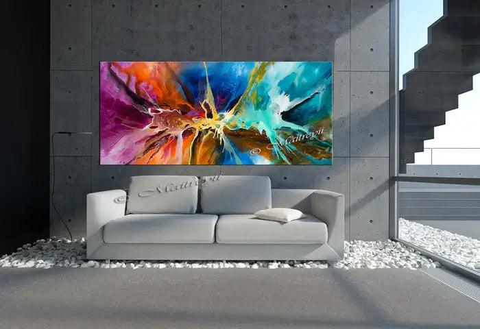 Large Modern Art Oil Painting on Canvas Modern Wall Art - Amazing Abstract 15