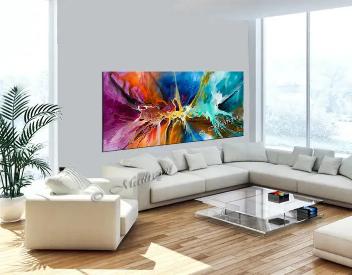 Large Modern Art Oil Painting on Canvas Modern Wall Art - Amazing Abstract 15