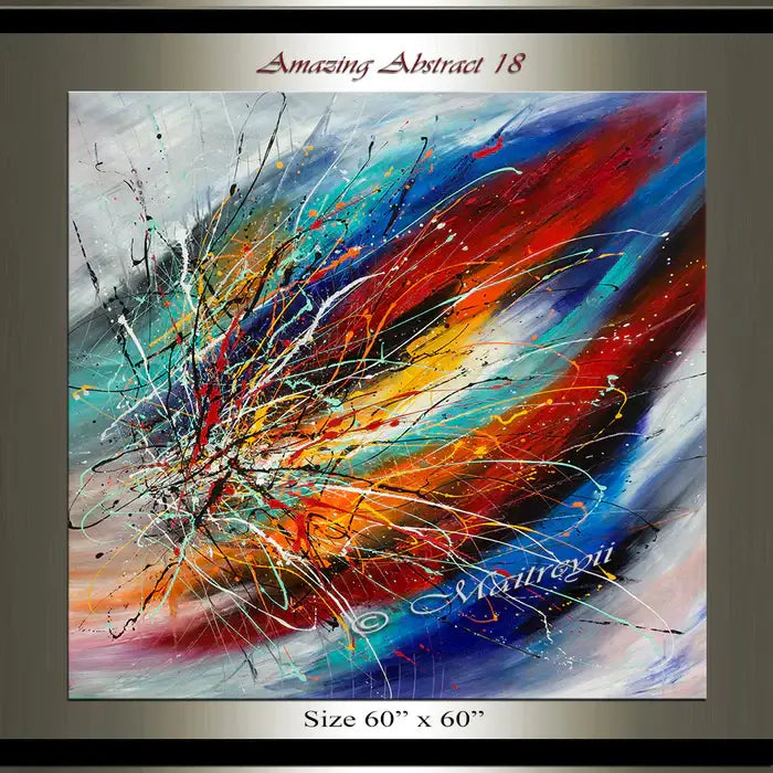 Large Modern Art Oil Painting on Canvas - Modern Wall Art Amazing Abstract 18