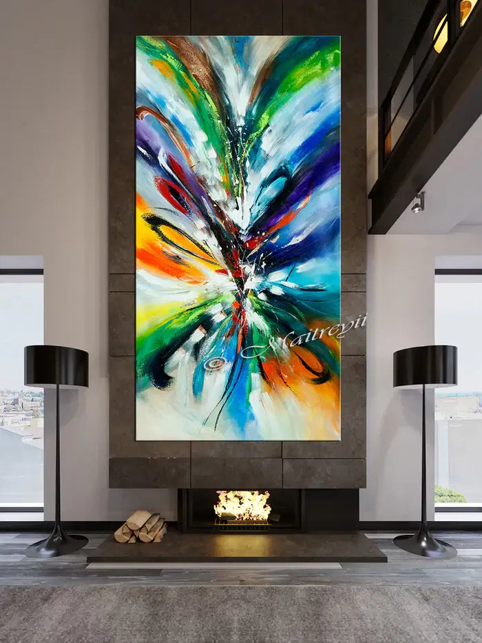 Large Modern Art Oil Painting on Canvas - Modern Wall Art Amazing Abstract 20