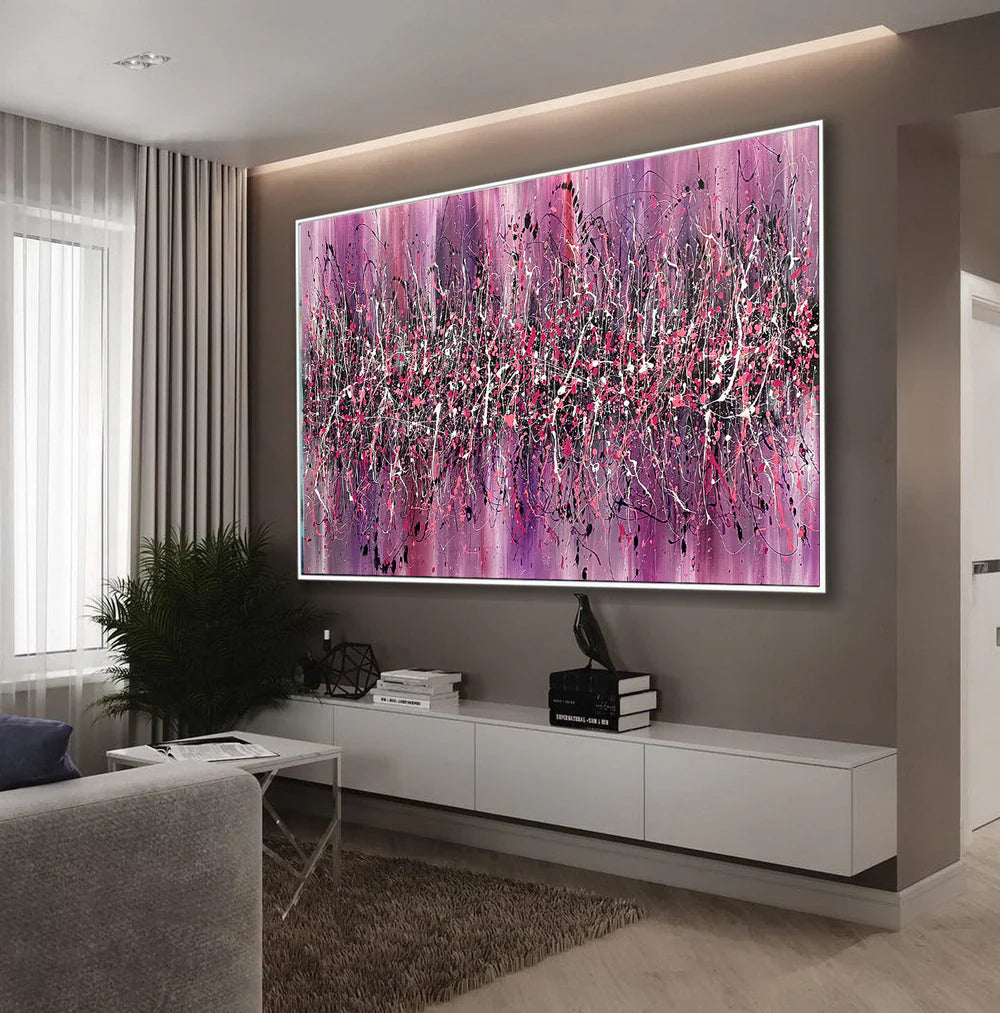 Beauty of Bridge 18 – Pink Contemporary Abstract Artwork