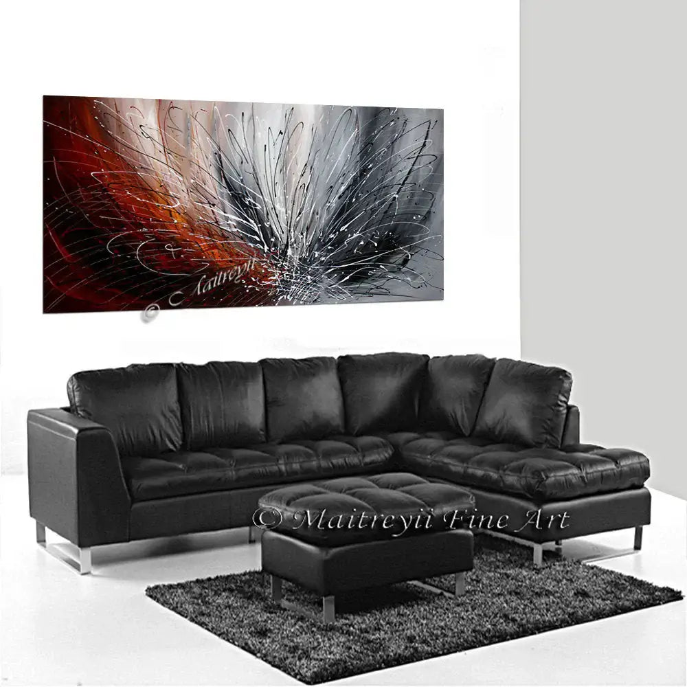 Splash Your Walls with Vibrant Colors | Abstract art by Maitreyii enhances modern living room decor.