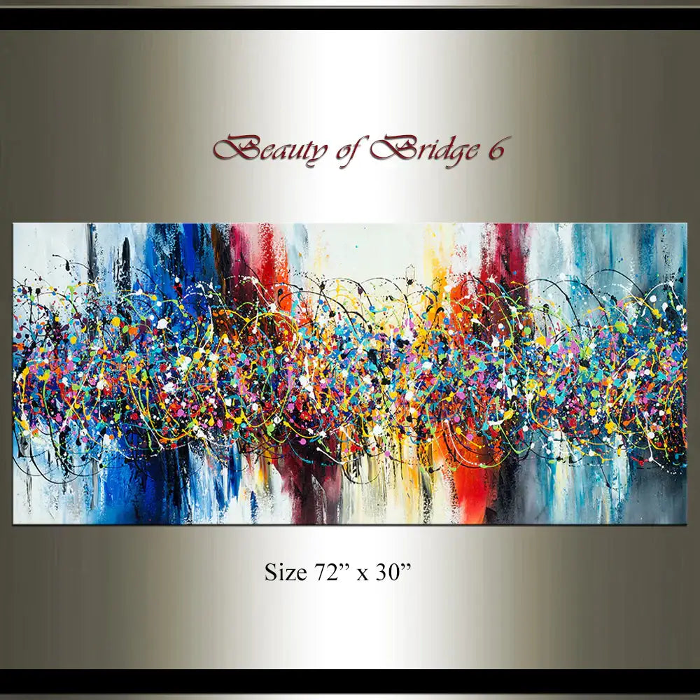 Abstract Angel Paintings - Beauty of Bridge 6, a hand-painted modern art piece featuring vibrant colors and spiritual elegance.