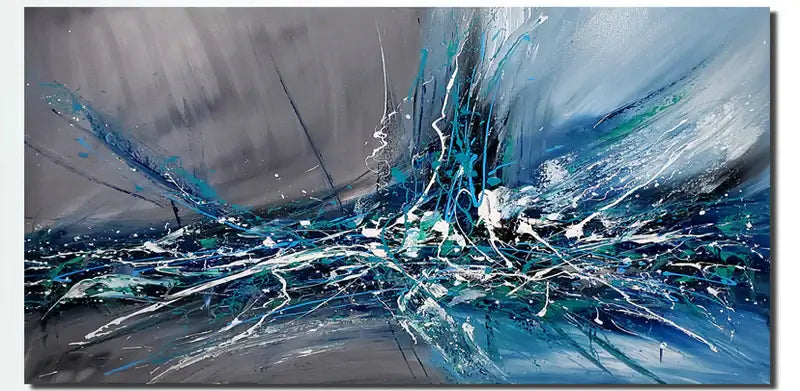 Beauty in Blue | Elegant abstract art showcasing calming blue tones and striking brushstrokes for modern decor.