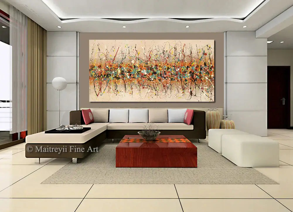 Large Modern Art | Jackson Pollock Style | Contemporary Wall Art - Beauty of Bridge 16