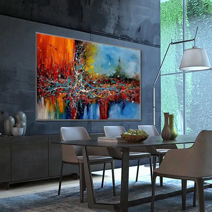 Painting Jackson Pollock Multiple Size Drip Style Abstract art on Canvas, large Wall Art - Beauty of Faith