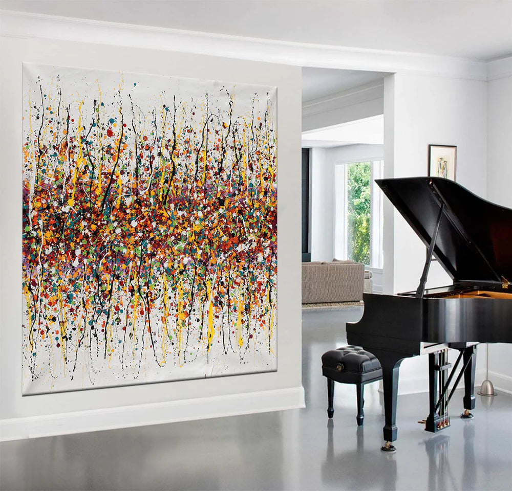 Large Modern Art – Jackson Pollock Style Wall Art - Beauty of bridge 21