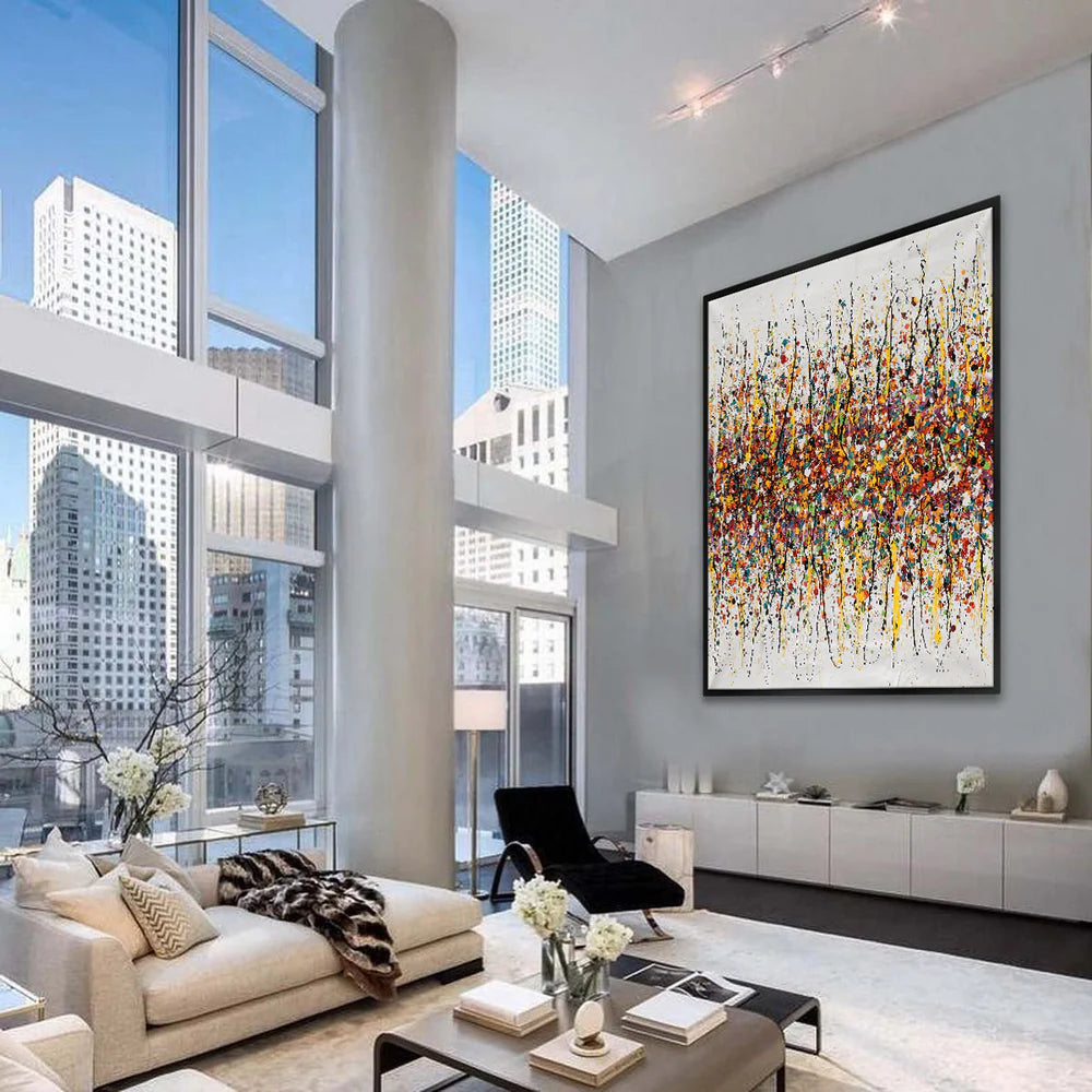 Large Modern Art – Jackson Pollock Style Wall Art - Beauty of bridge 21
