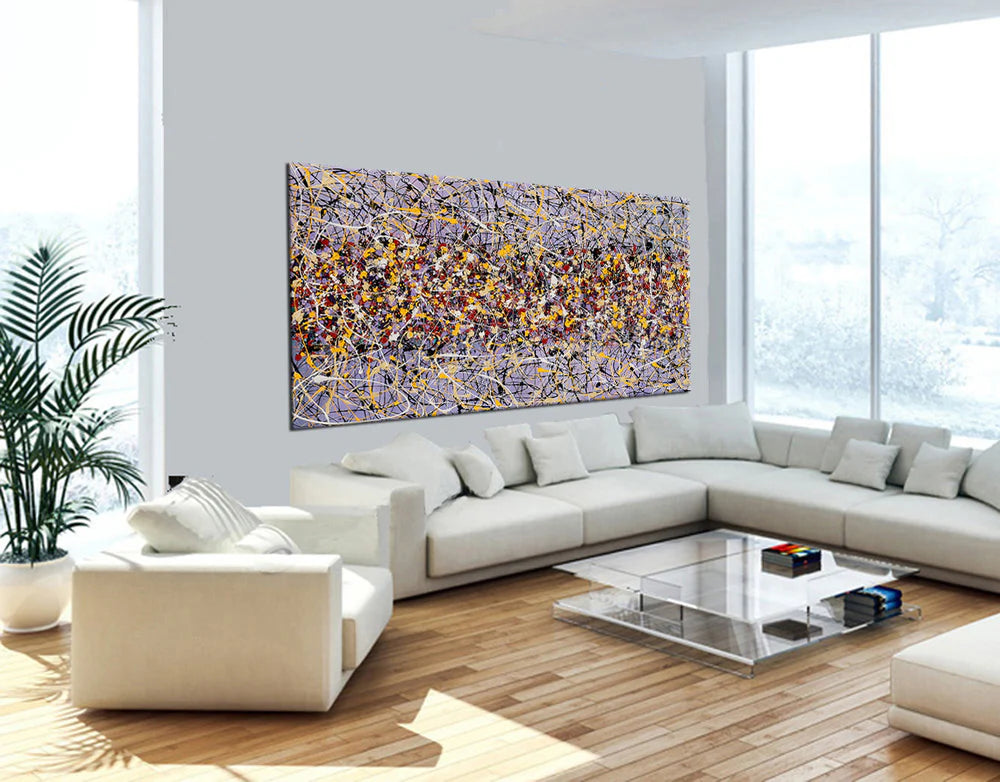 Large Modern Art – Jackson Pollock Style Wall Art - Beauty of bridge 22