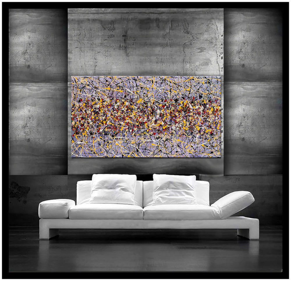 Large Modern Art – Jackson Pollock Style Wall Art - Beauty of bridge 22
