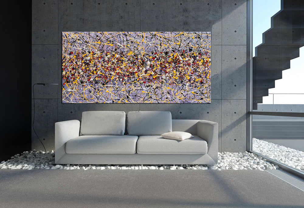 Large Modern Art – Jackson Pollock Style Wall Art - Beauty of bridge 22