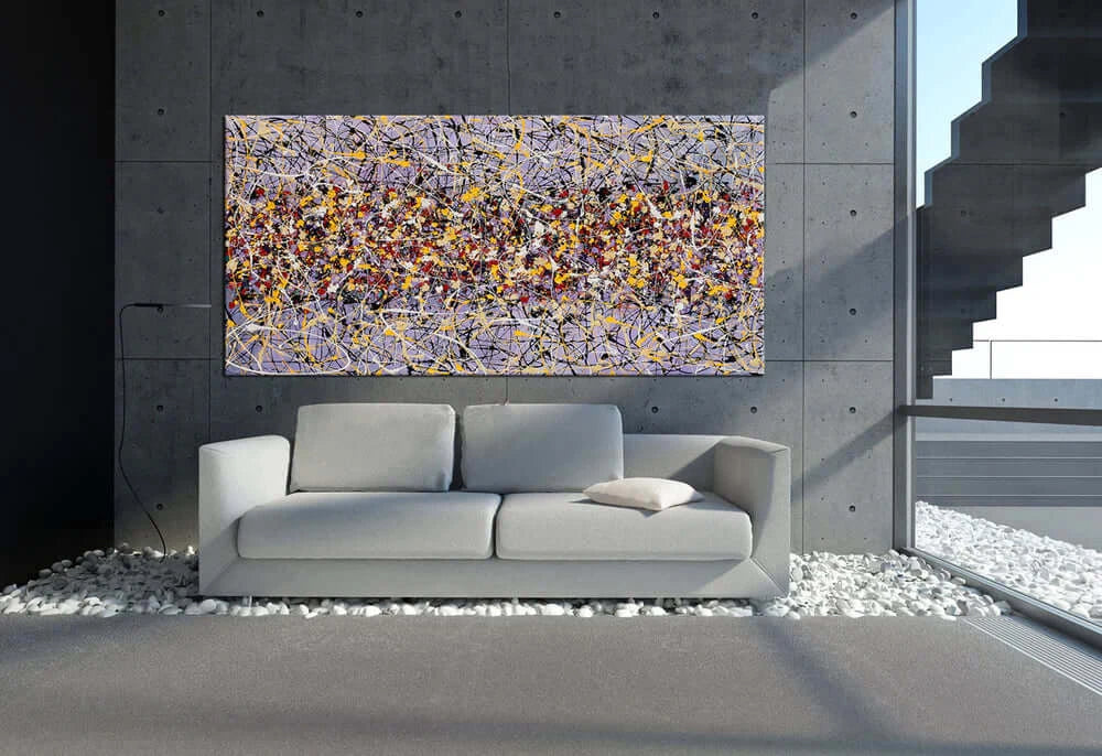Action Painting Abstract Art | Canvas Wall Art - Beauty of bridge 22