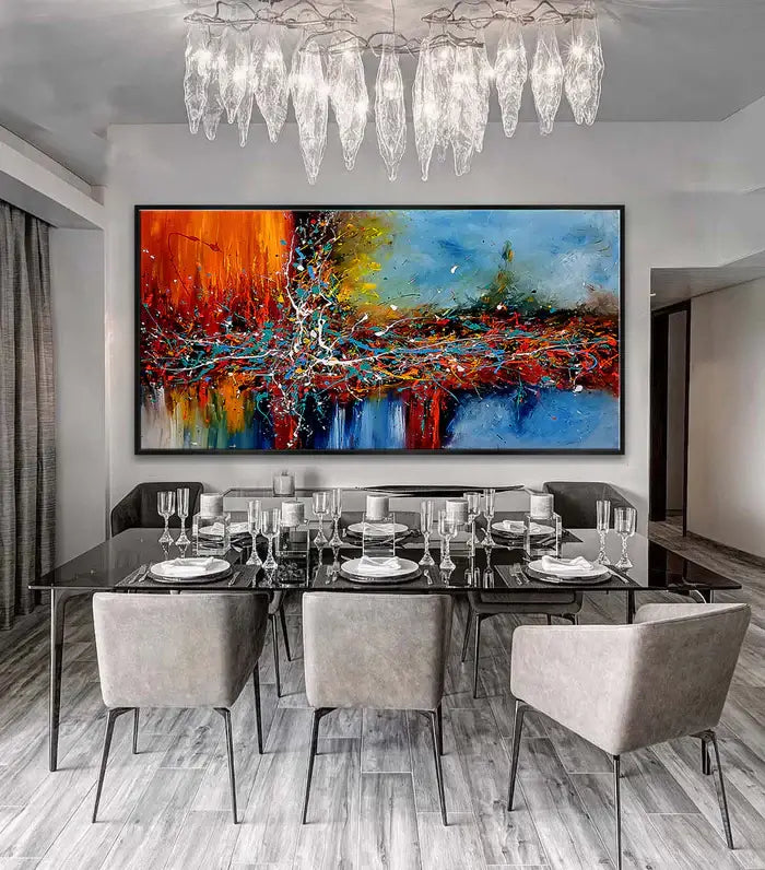 Painting Jackson Pollock Multiple Size Drip Style Abstract art on Canvas, large Wall Art - Beauty of Faith