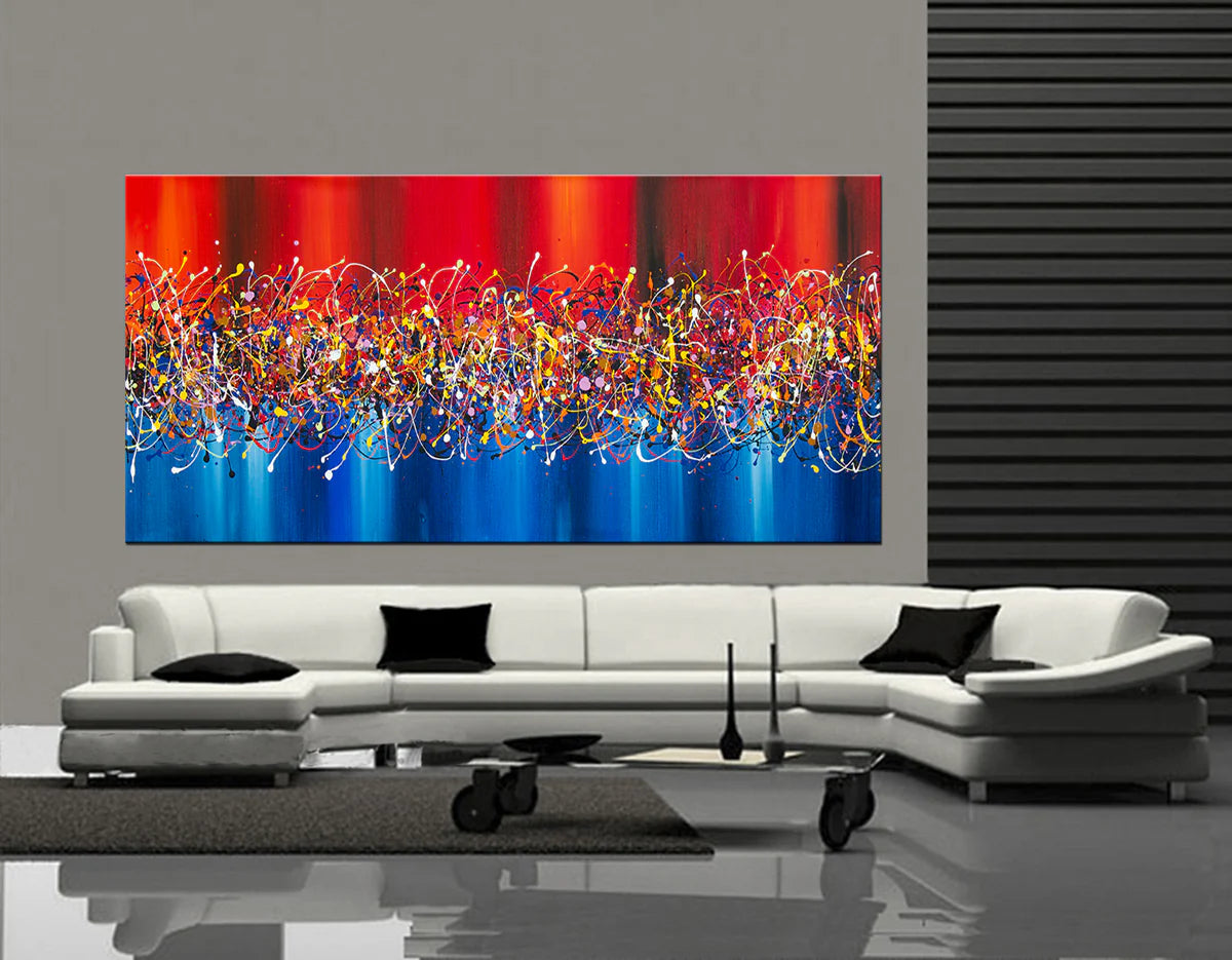 Abstract Angel Paintings | Jackson Pollock Style | Large Modern Art Beauty of Bridge 5