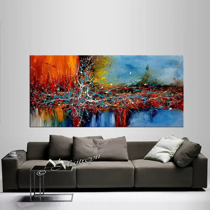 Dynamic Composition | Modern Abstract Wall Art by Maitreyii, vibrant colors capturing balance and emotion