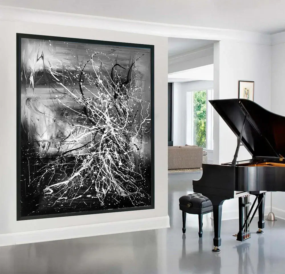 Black White Wall Art Thanks Giving Decoration Wall Art Home Decor for living room Paintings on Canvas - Black and White Beauty