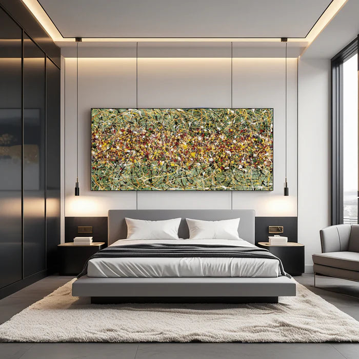 Mothers Day Gifts Wall Art Jackson Pollock Style Artwork Paintings Home Decor - Beauty of Bridge 20