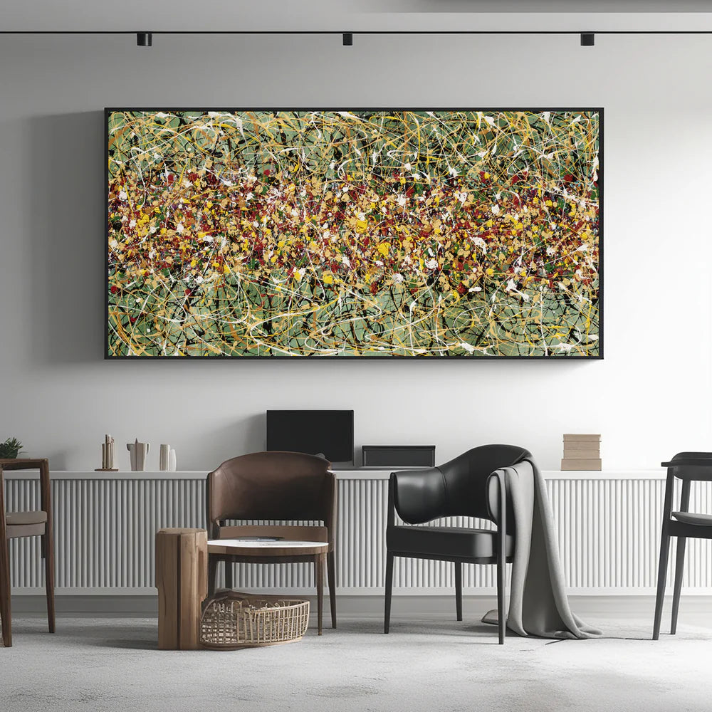 Mothers Day Gifts Wall Art Jackson Pollock Style Artwork Paintings Home Decor - Beauty of Bridge 20