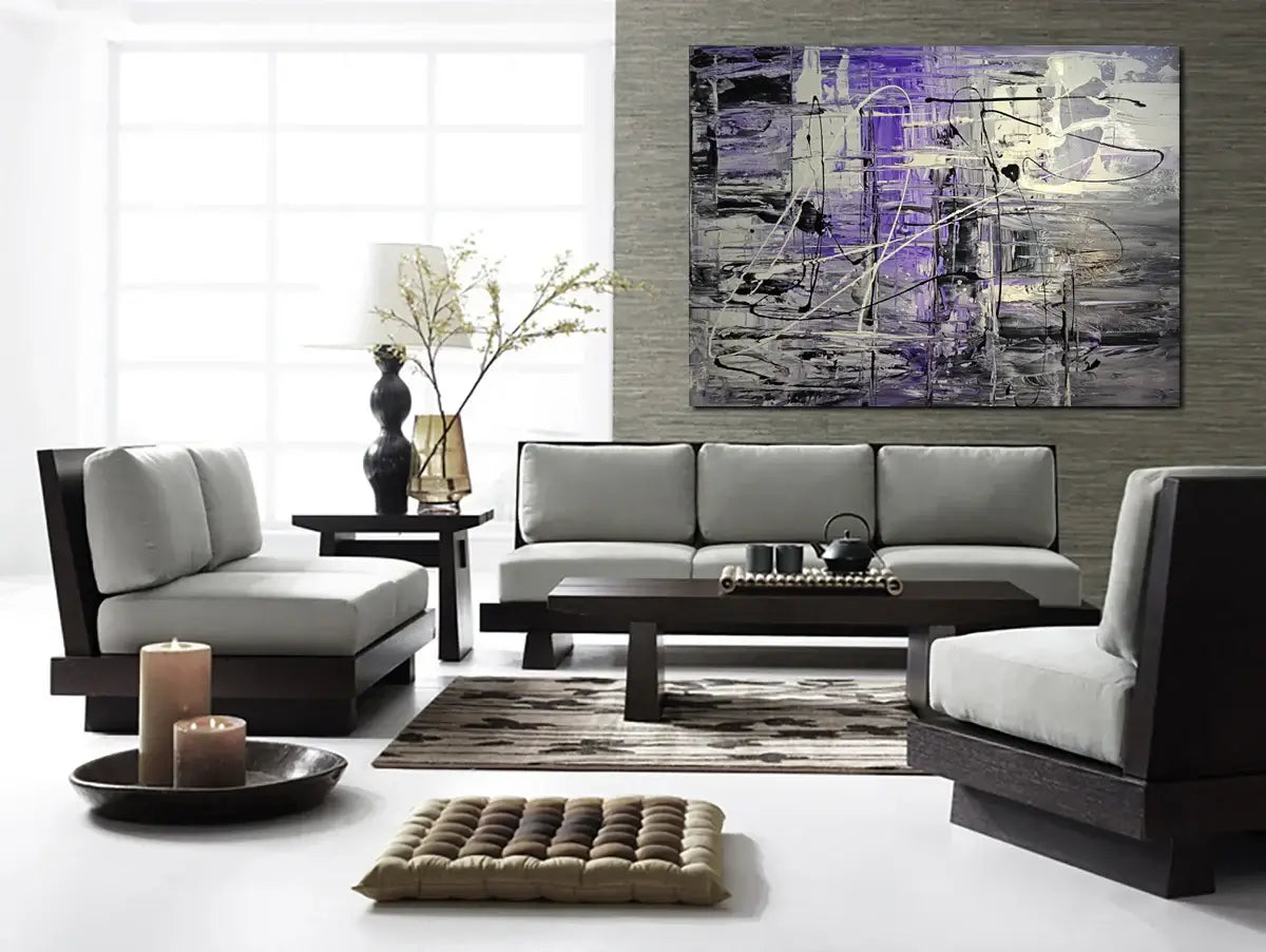Abstract Art Brown Wall Art Large Painting on Canvas Modern Home Decor Wall Art - Enlightenment