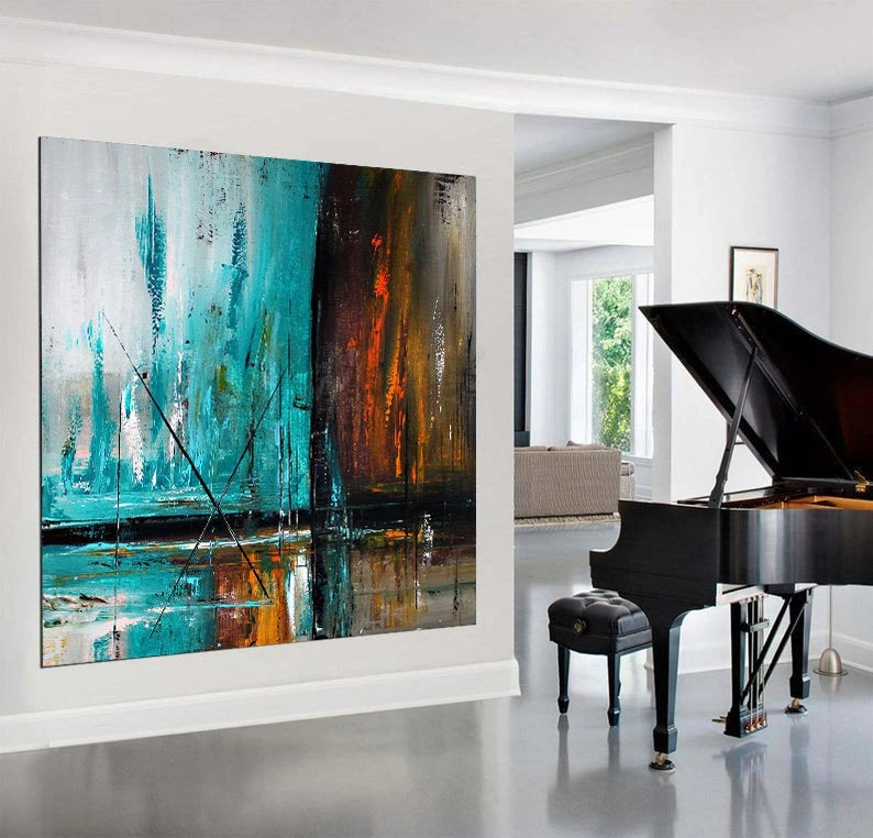 Modern Abstract Painting | Modern Artwork - Glimpse of Ocean