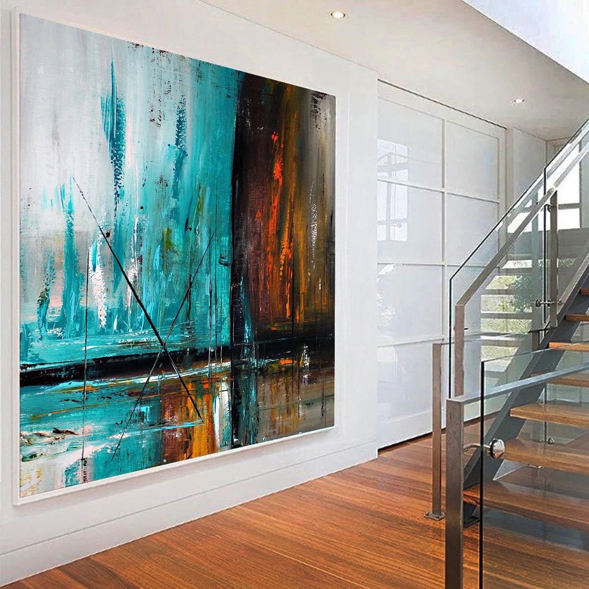 Modern Abstract Painting | Modern Artwork - Glimpse of Ocean