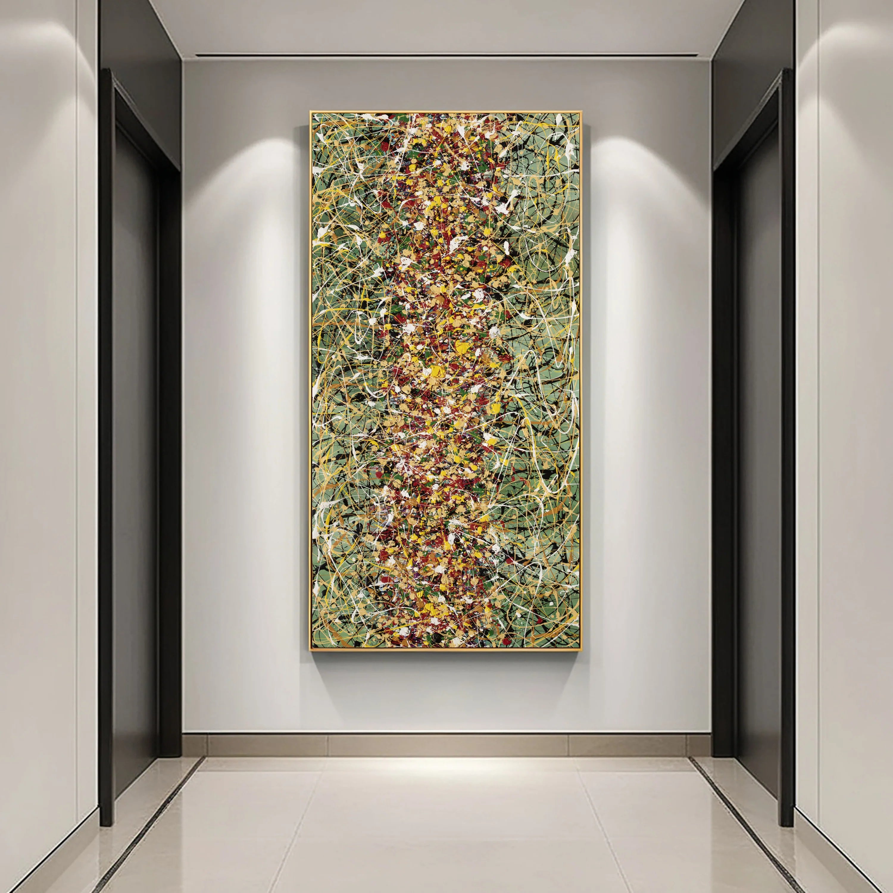 Mothers Day Gifts Wall Art Jackson Pollock Style Artwork Paintings Home Decor - Beauty of Bridge 20