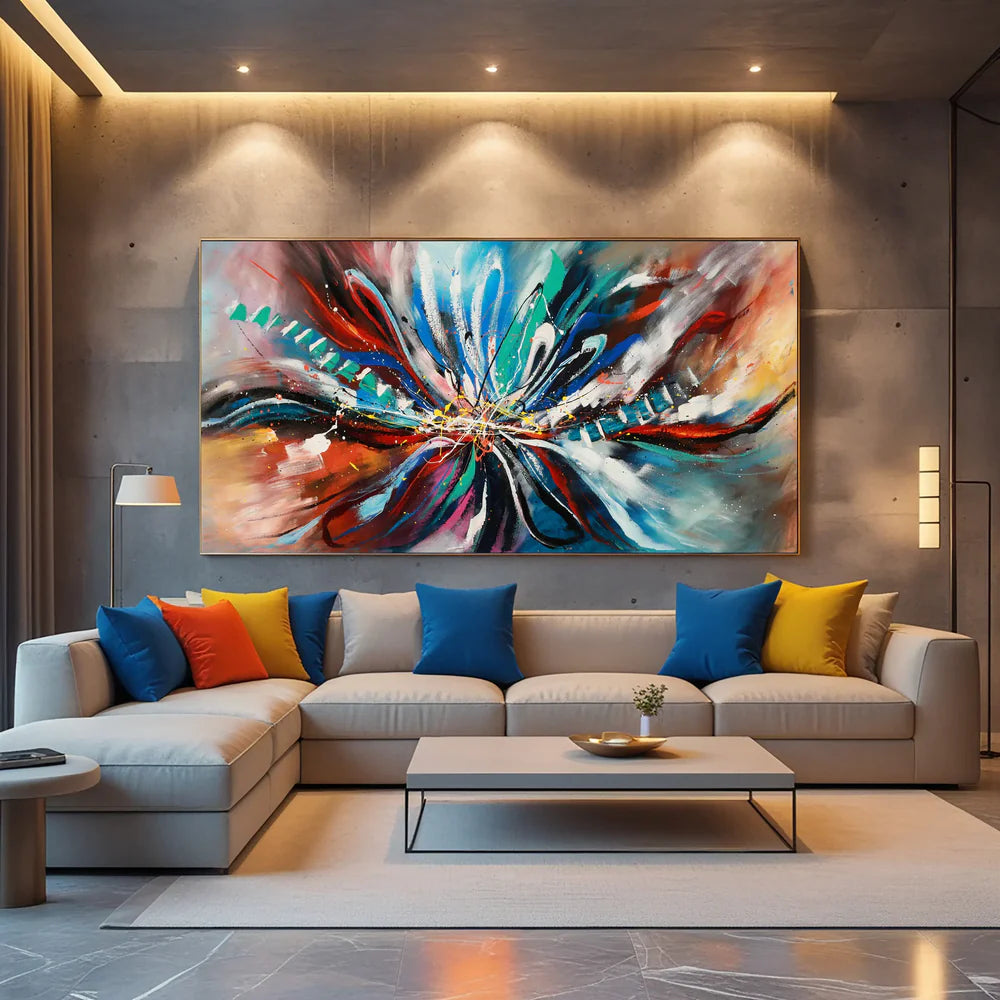 Large Modern Art Oil Painting on Canvas Modern Wall Art oversize Painting - Amazing Abstract 31