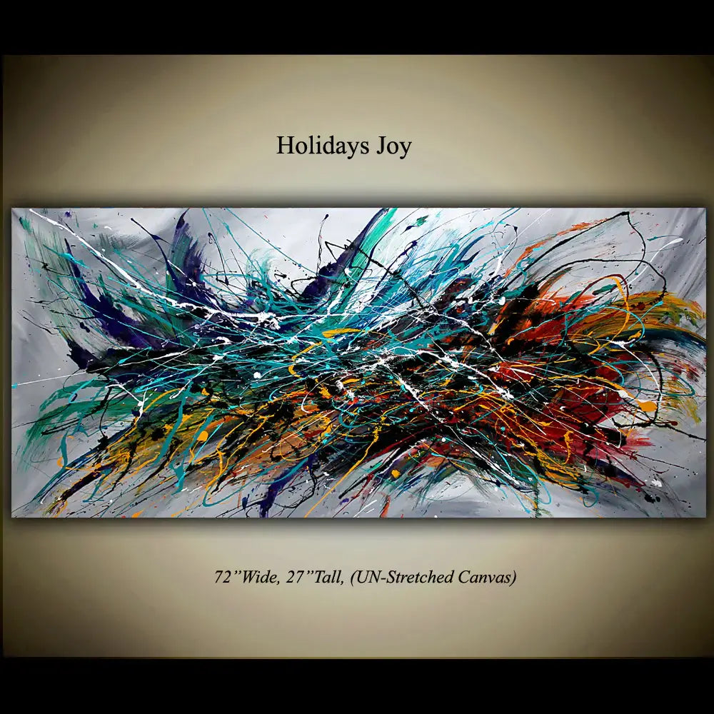 Abstract Modern Art Modern Wall Art Amazing Abstract Gold Flow Painting - Holiday Joy