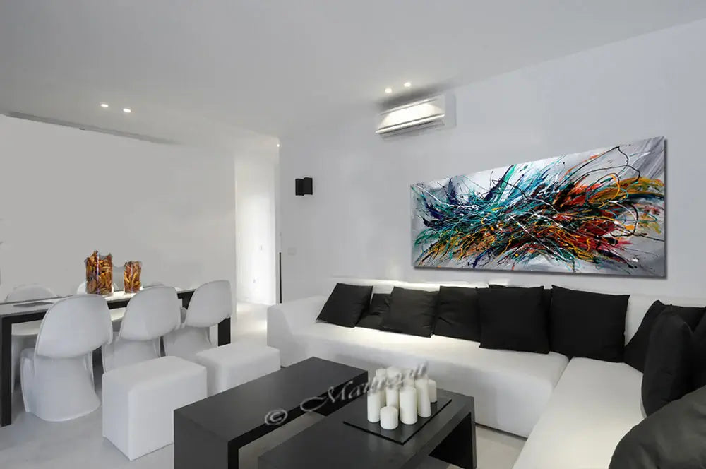 Abstract Modern Art Modern Wall Art Amazing Abstract Gold Flow Painting - Holiday Joy