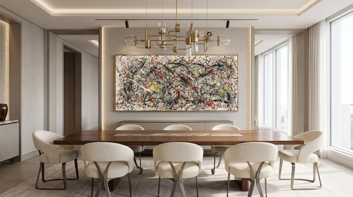 Jackson Pollock Style Painting – Classic Abstract Art - Luxurious Strings 2