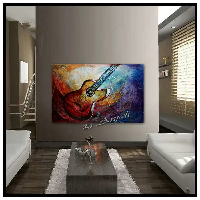 Large wall art - Music Home Decor Guitar Wall Art