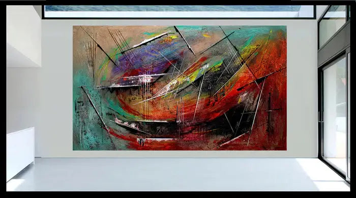 Bohemian Painting Modern Art for sale Online - Original Oil Painting on Canvas - Abstract Wall Art for Luxury Homes