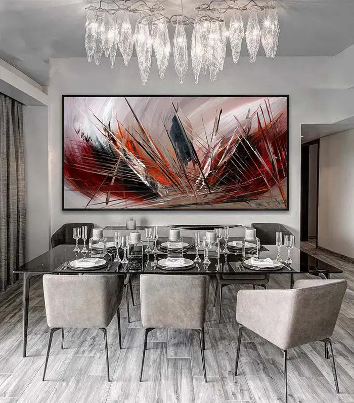 Large Oil Painting On Canvas Modern Wall Art Painting For Home Decor Original Art - Light of Passion