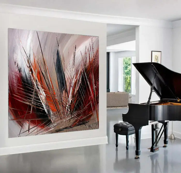 Large Oil Painting On Canvas Modern Wall Art Painting For Home Decor Original Art - Light of Passion