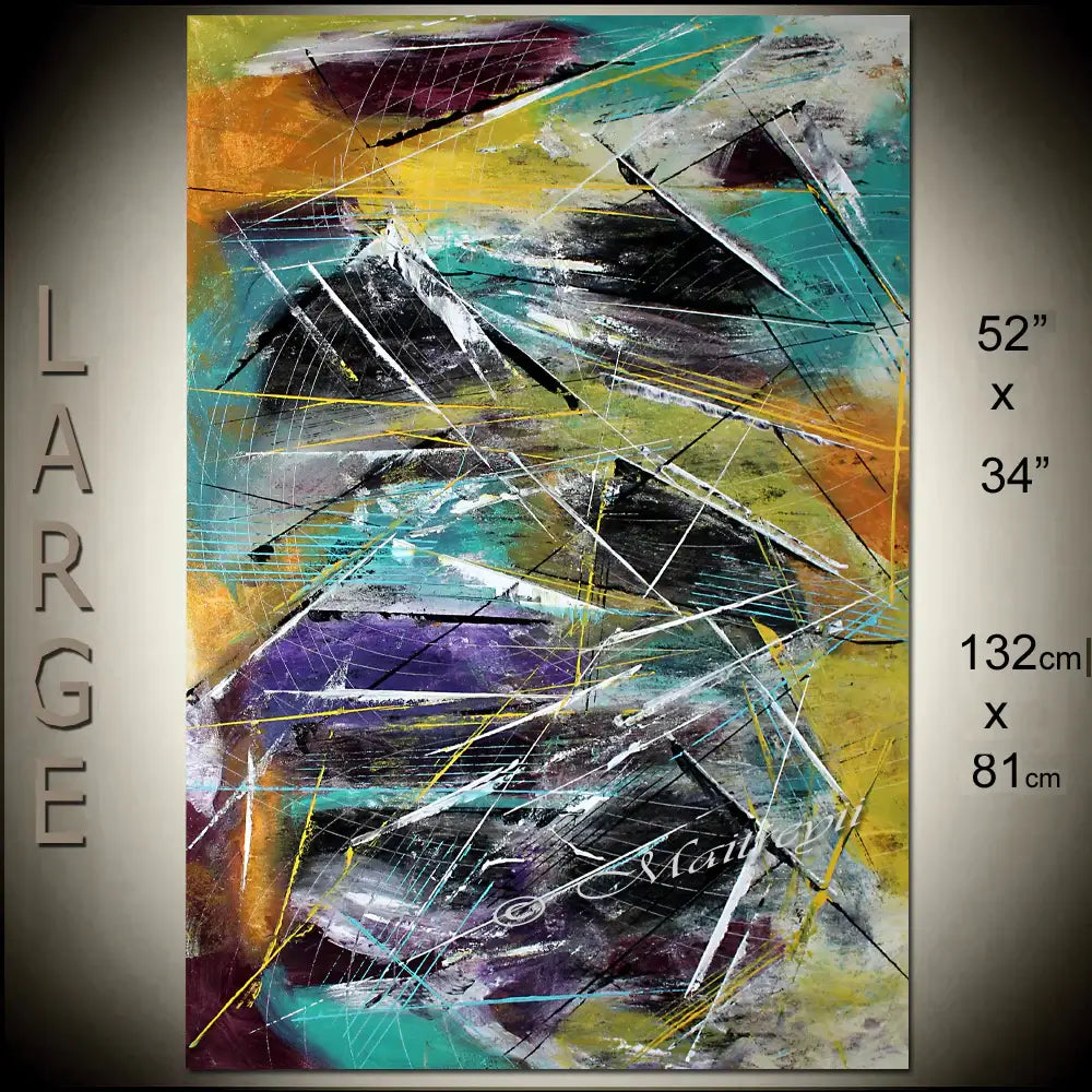 Large Painting Modern Art for sale - Stunning abstract artwork by Maitreyii, showcasing bold colors and textures.