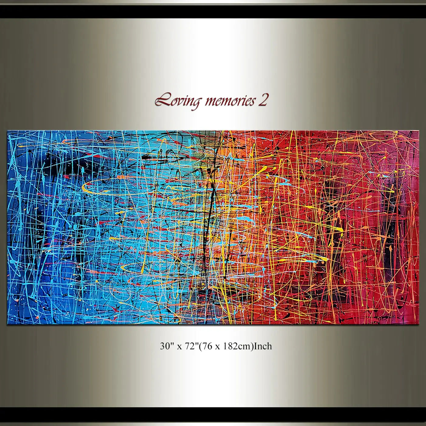 Abstract Angel Paintings | Jackson Pollock Style | Large Modern Art - Loving Memories 2